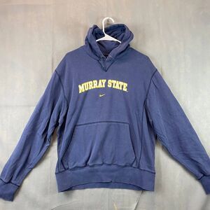 Nike Murray State Hoodie Sweatshirt Men's Size M Blue Pullover Pocket Drawstring